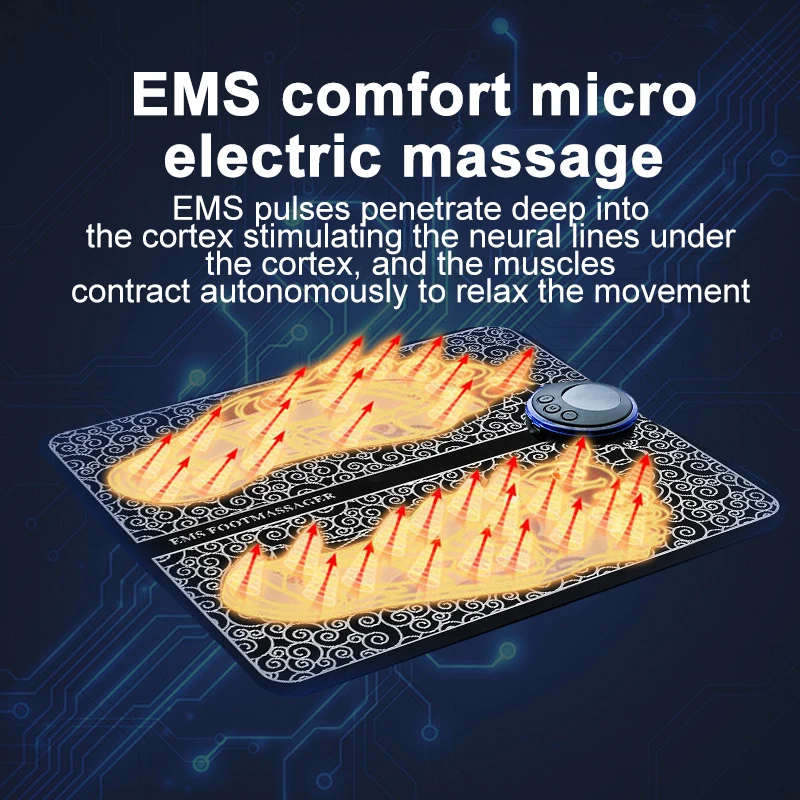 Hot Products TENS Massage Pad Feet Muscle Stimulator Massage Mat Electric Vibrating EMS Foot Massager