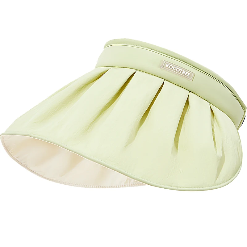KOCOTREE Kids Foldable Sun Visor Hat for Girls Large Brim Children UV Protection Sunscreen Shell Simple Caps Summer