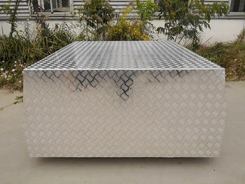 Aluminum Alloy Checker Plate UTE Canopy with Dog box Pick up Truck Tool Box