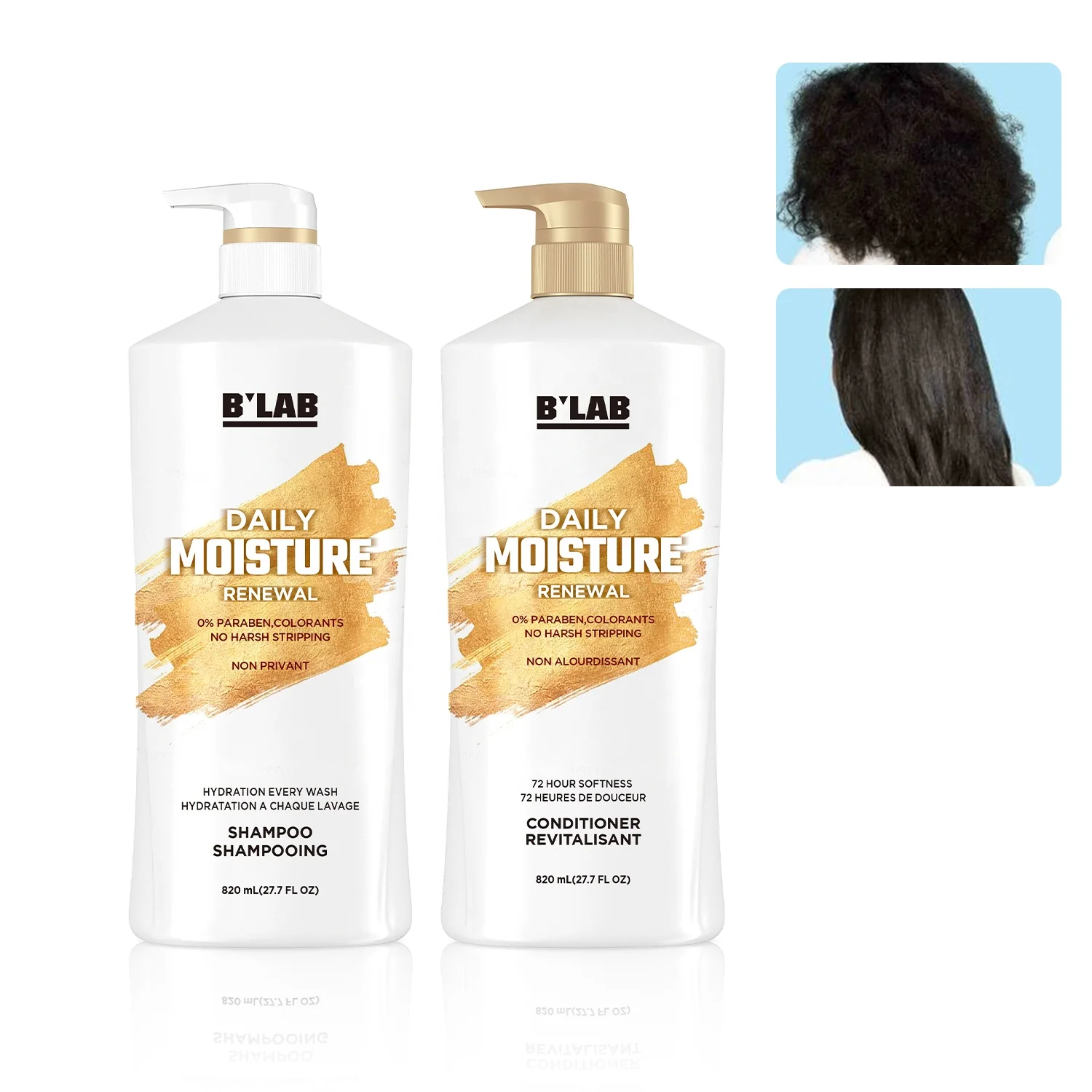 Wholesales Hair Care for Organic Rice Water Shampoo and Conditioner Set Moisturizing Argan Oil Morocco Shampoo and Conditioner