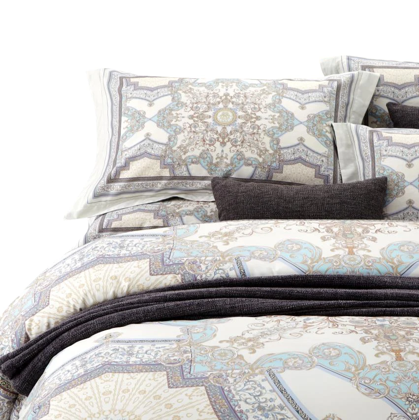 
Экологичная цифровая печать простыня подушка набор пододеяльников 100% хлопок Cal King Queen двуспальная кровать постельные принадлежности 