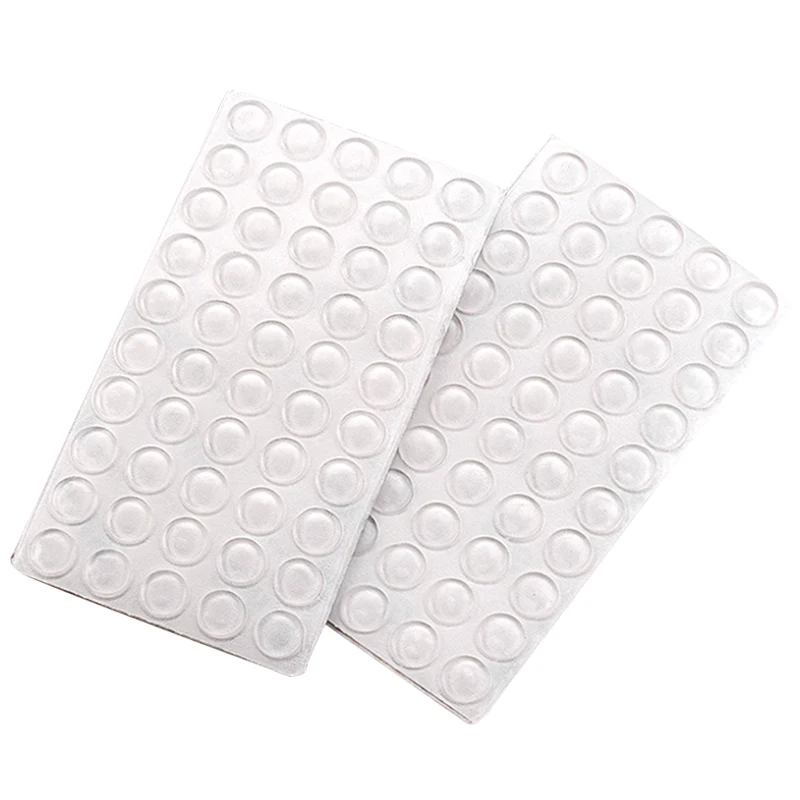 Cabinet Door Bumper Pads- 100PCS 10mm Self-Adhesive Rubber Bumpers for Kitchen, Drawers, Bathroom Furniture Sound Dampening