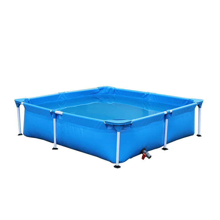TPU inflatable adult portable outdoor large square swimming pool with metal frame for sale