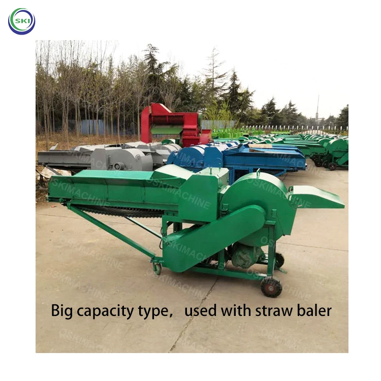 Agricultural Straw Chopper & Grinder Machine/ Hay Cutter Diesel Engine Silage Chopper Straw Shredder Machine
