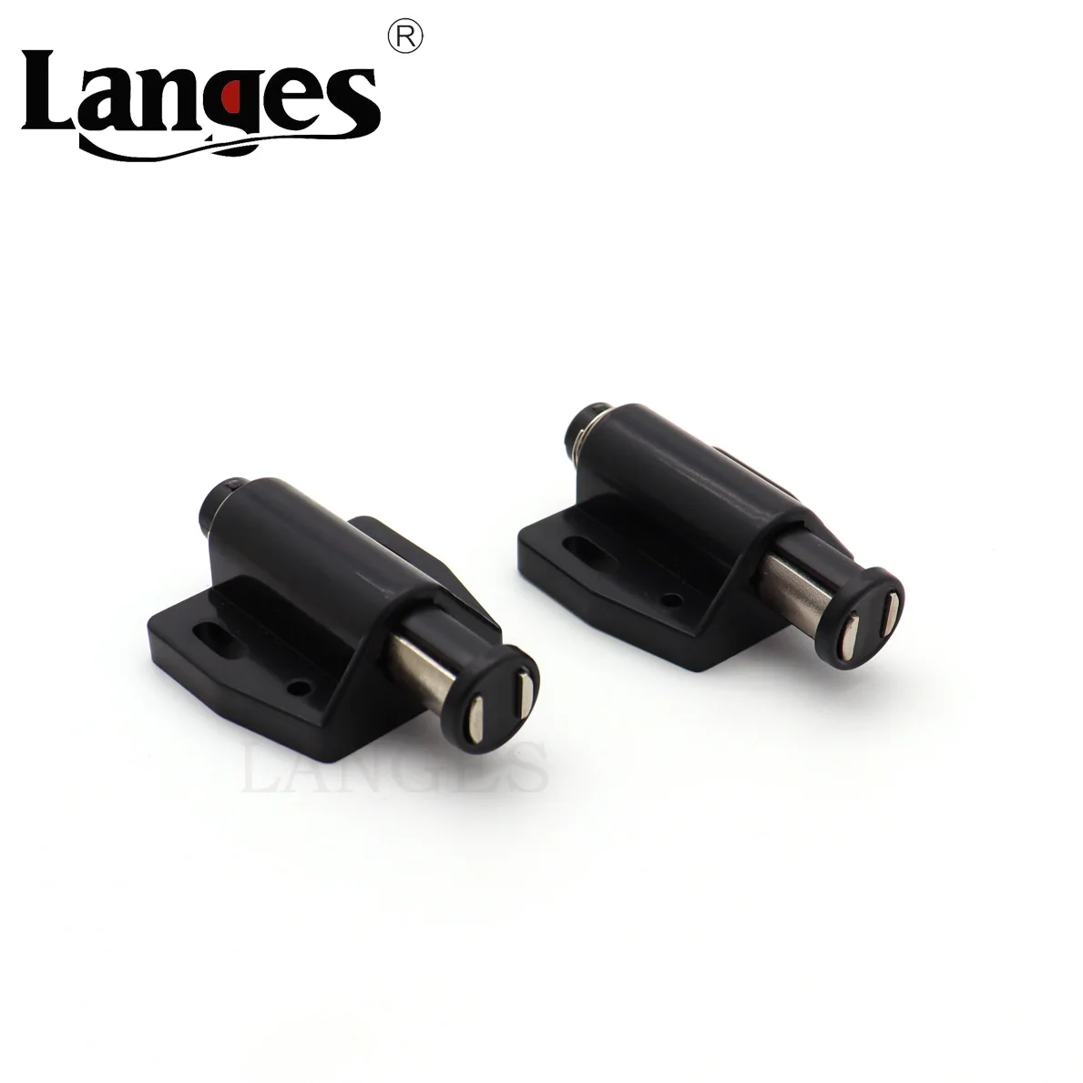 Kitchen Bedroom Plastic Double Side Wardrobe Cabinet Door Push Release Latches Damper Buffer