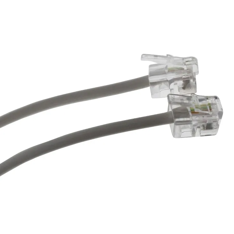 High quality indoor coiled 6p4c network RJ11 RJ12 telephone cable