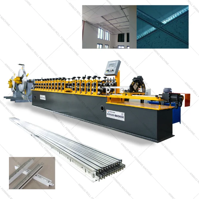 professional manufacturer hot sale automatic light steel keel t bar t-grid ceiling t grid roll forming machine