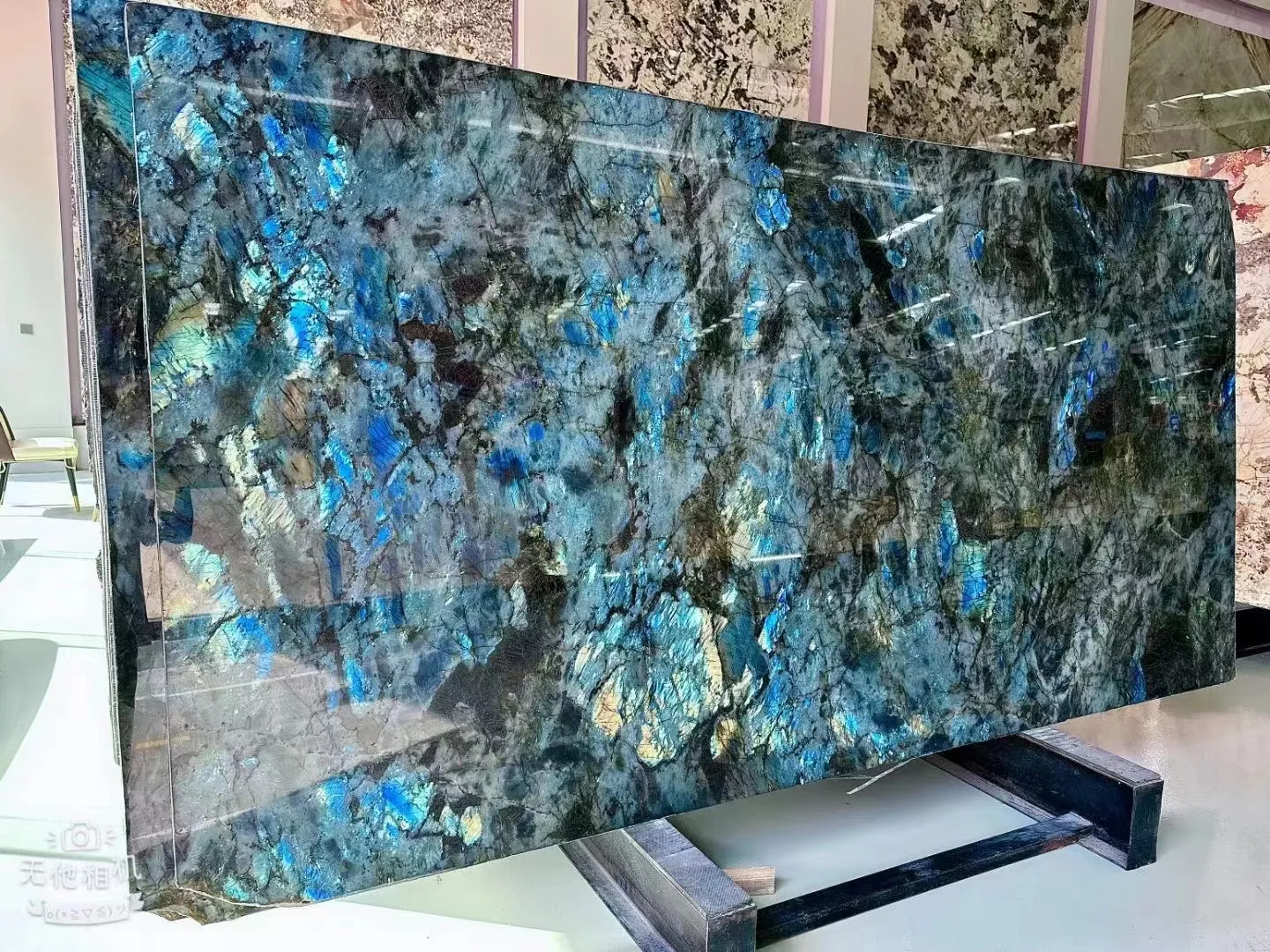 New Arrival Granit Granito Natural Losas Countertops Kitchen Luxury Floor Tiles Blue Labradorite Granite Slab