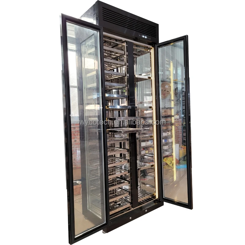 3 Side Glass Display Cooler Upright Showcase For Wine & Beverage Cooler with Cooling System and Compressor Wine Display Cabinet