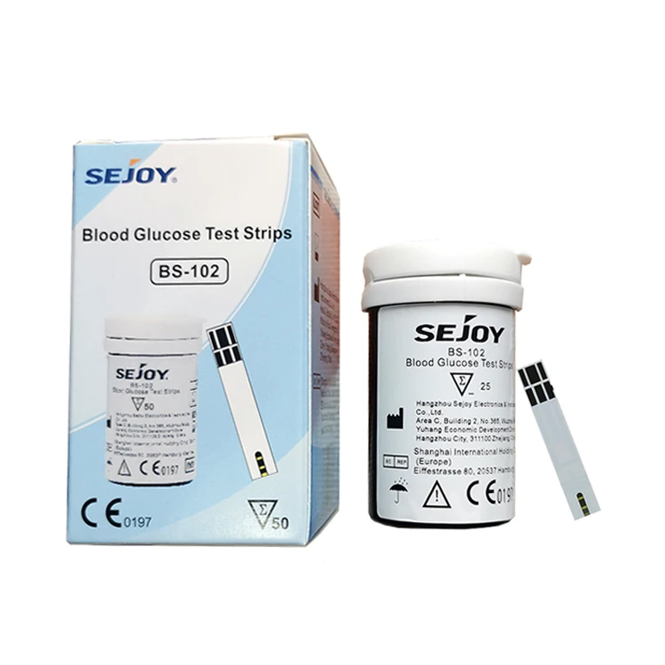 Sejoy sugar test strips code free blood glucose test strips glucometer strips