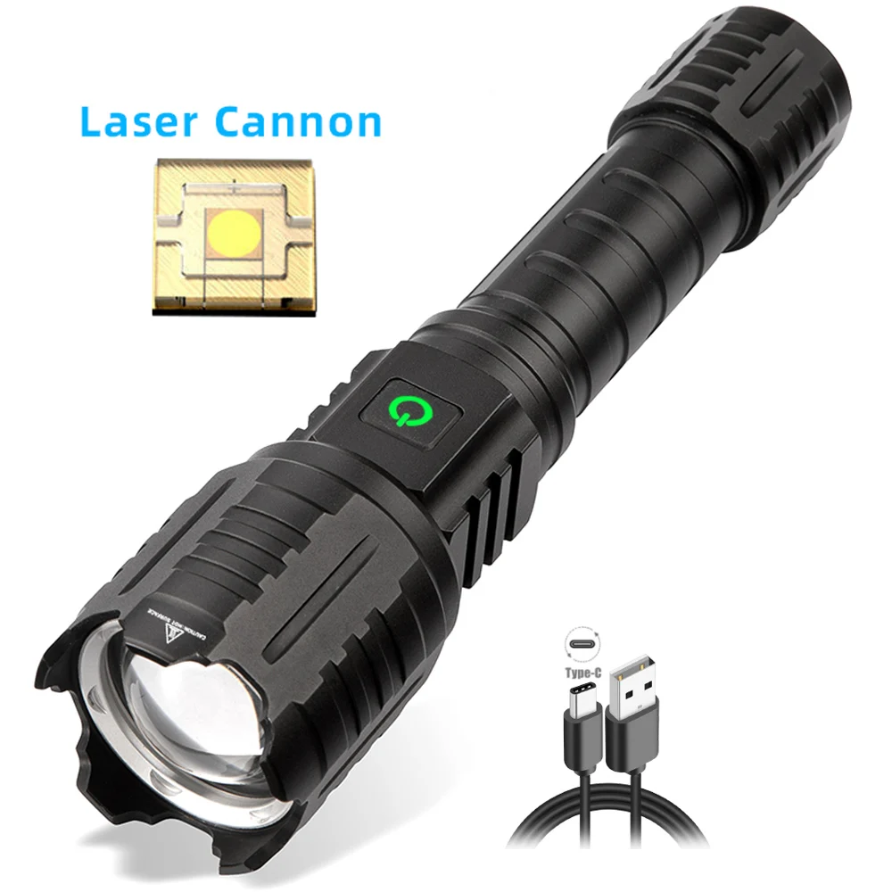 Factory outlet aluminium alloy high lumens LEP 1800Lumens long Range super bright led flashlight Type C Flashlights &Torch