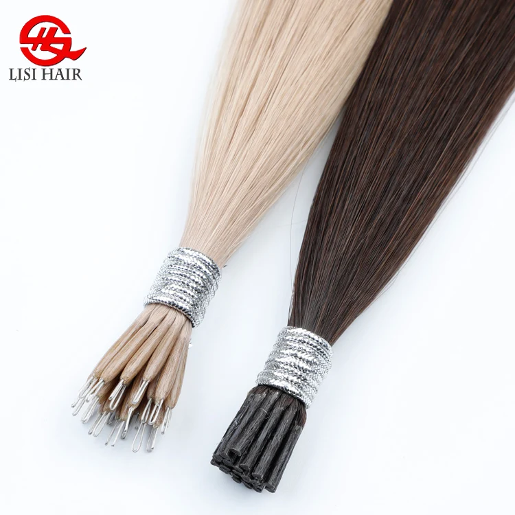 
New Design Top Sell Remy Unprocessed Raw Keratin Bonds Double Drawn Russian I Tip Hair Extensions 