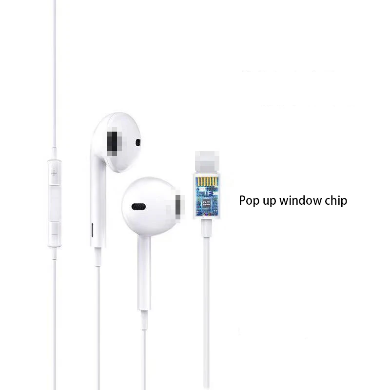 
POP UP window Mic+volume 8 pin earphone earpod earbuds for iphone handfree 7 8 x 11 max for apple headphone with paper box 
