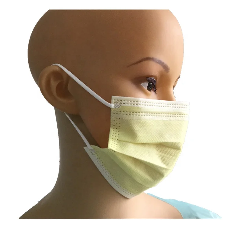 
 Одноразовые 3-слойные из нетканого материала на ушных петлях респиратор защитная маска для лица  