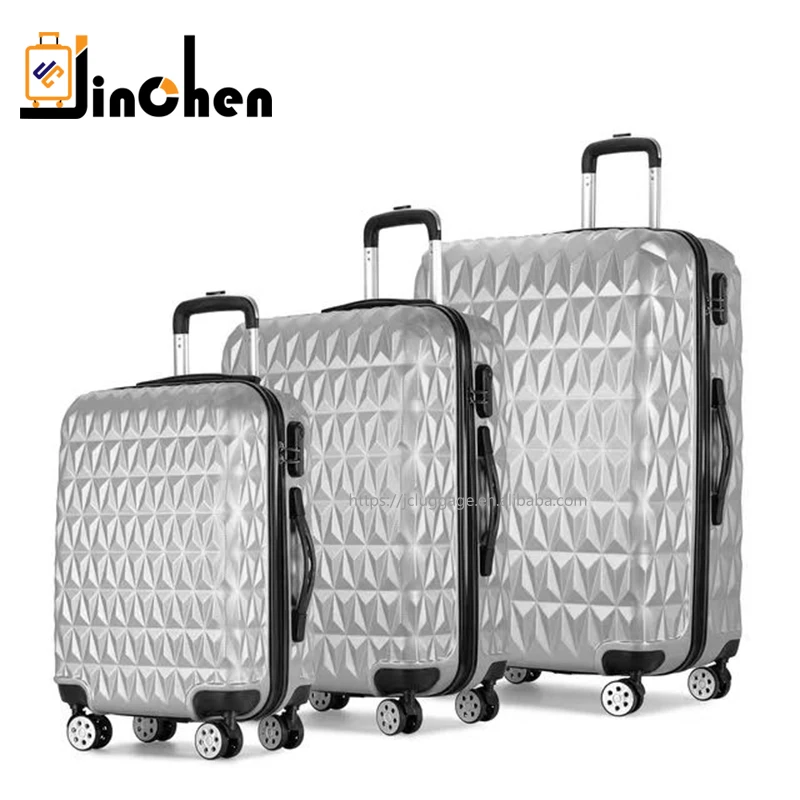 Popular Design ABS Spinner Suitcase Durable Trolley Case 3 pieces Spinner Luggage Sets For Outdoors