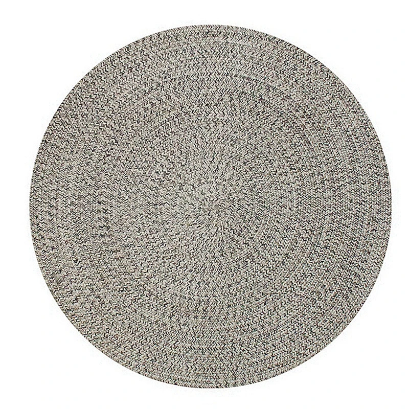 Полипропиленовый тканый темно-серый цвет Круглый уличный ковер коврик для пола напольный