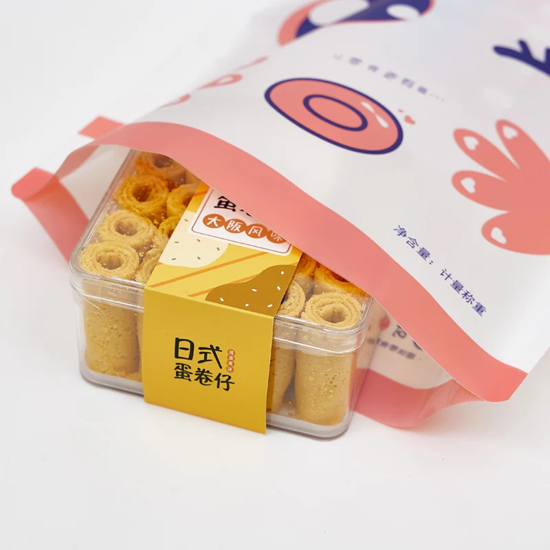 Biodegradable Food Grade Plastic Shaped Candy Food Packaging Clear Stand Up Food Bags