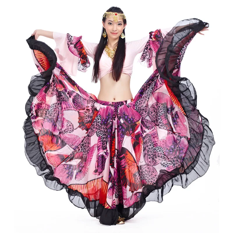 dpw466 Belly Dancer Costumes for Women Belly Dance Bra and Belt Chiffon Belly Dancing Skirt Bellydance Clothing