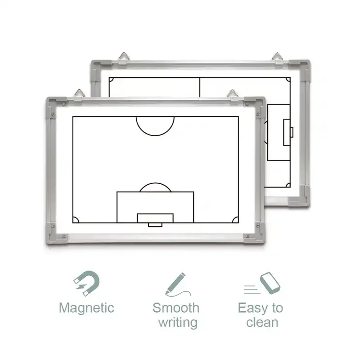 Hot Selling Price Futsal Game Clip Aluminum Frame Display Tactical Football Tactics White Soccer Coaching Custom Magnetic Board