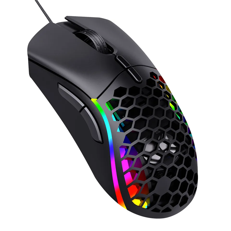 Factory Honeycomb Shell 6 Level DPI up to 12000 RGB Ultralight Wired Gaming Mouse