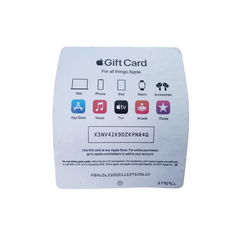 100% протестирована Номинальная сумма $10 $50 $100 Apple iTunes подарочная карта DIY поддержка