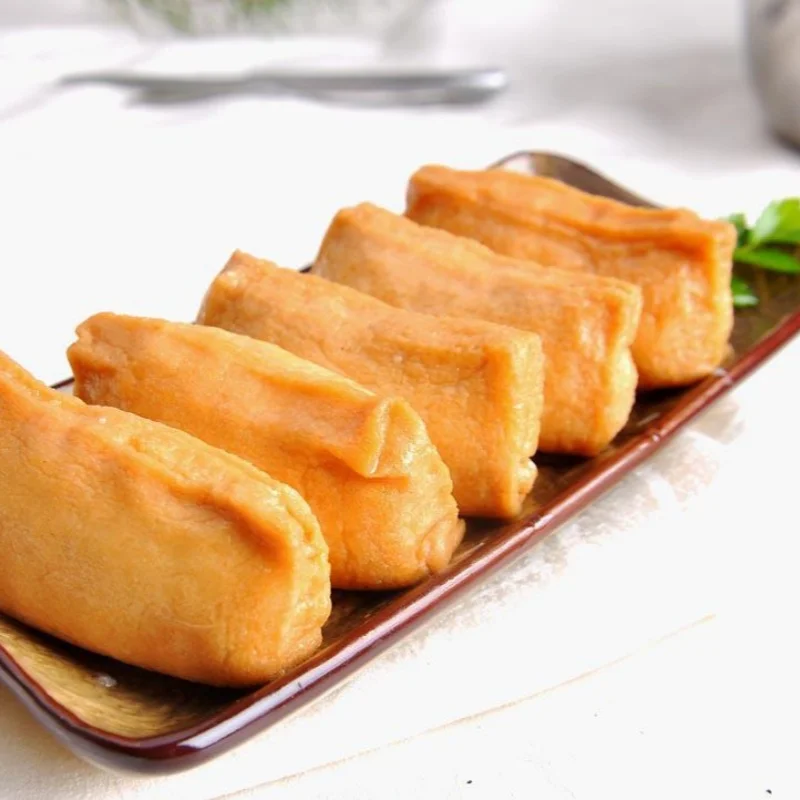 Hot Selling healthy Japanese marinated Inari sweet edible fried sushi seasoned tofu pastry