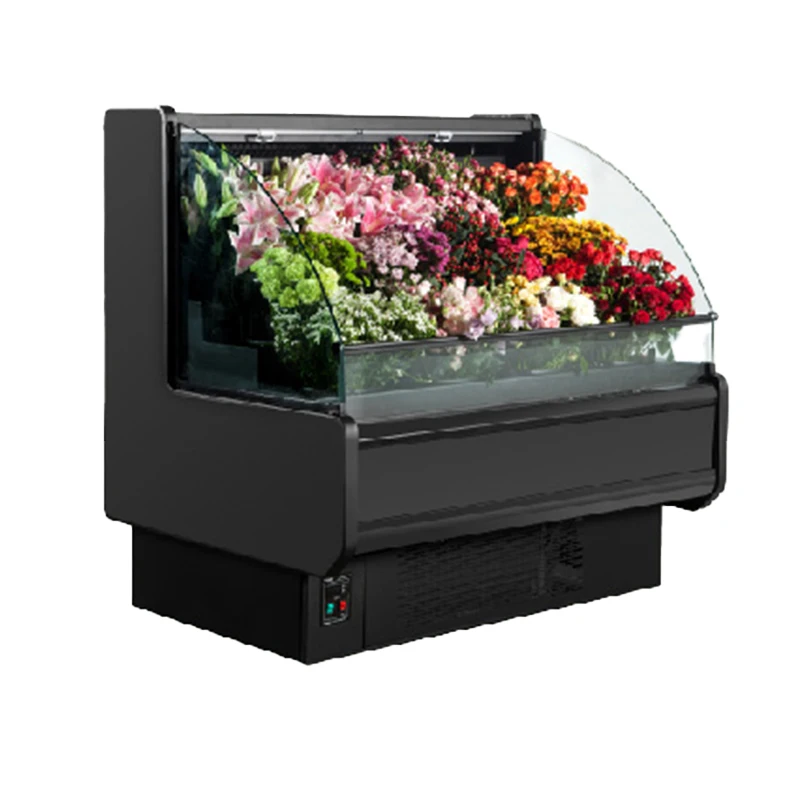 Kimay fashion design open style commercial refrigerator fresh flower display freezer