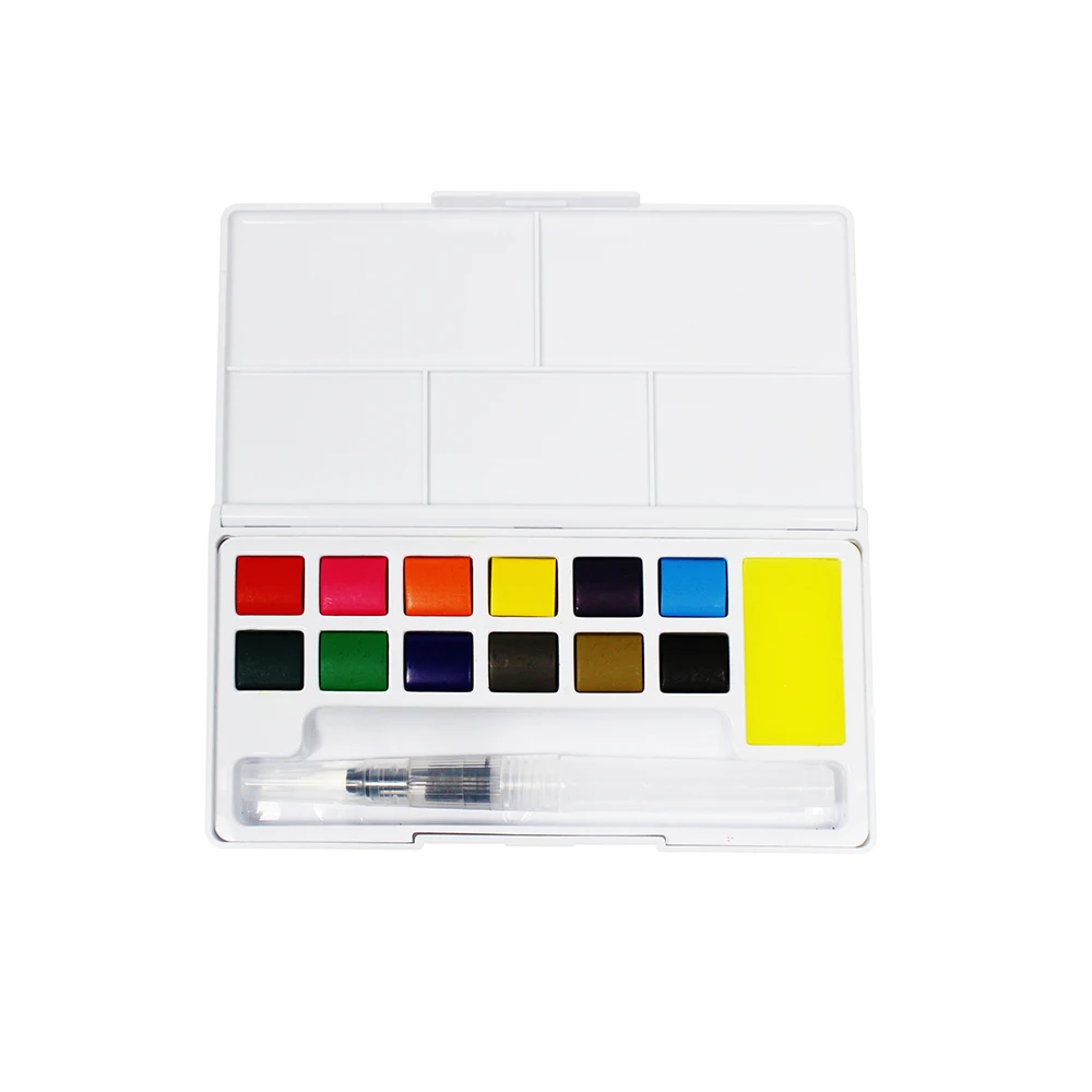 Solid water colour paint set with customizable logo