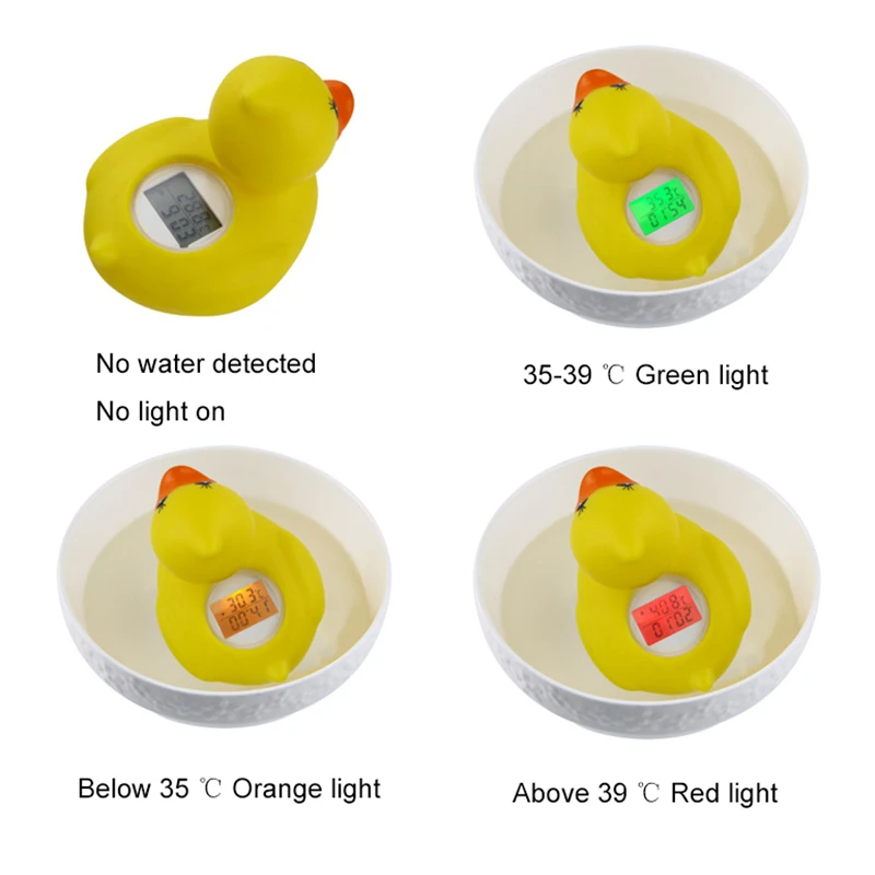 Baby Bath Water Thermometers Digital Water Temperature Thermometer Duck Floating Bath Toy for Infant Toddler Bathtub