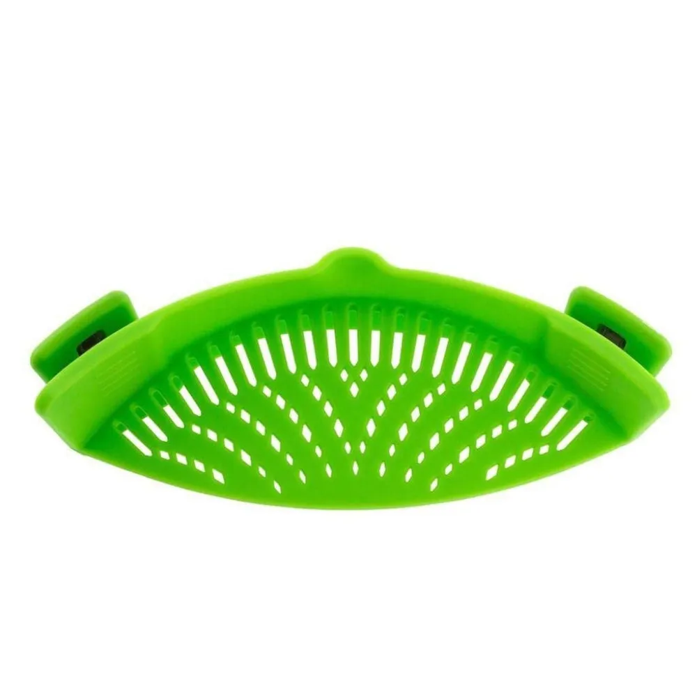 Adjustable Silicone Clip-On Hot Pot Food Strainer Silicon Clip On Pasta Strainer Colander For Pots