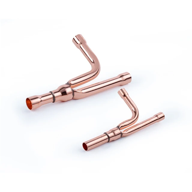 Y branch copper pipe and Y branch kits brass elbows air conditioner fittings for split AC