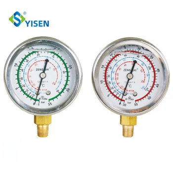 High quality 63mm stainless steel glycerine high low refrigerant pressure gauge