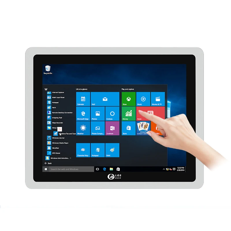 Multi Size Industrial Panel PC Intel i7 7500U i5 Win7/8/10 Linux all in one pc with touch screen 2*COM RS232 422 485