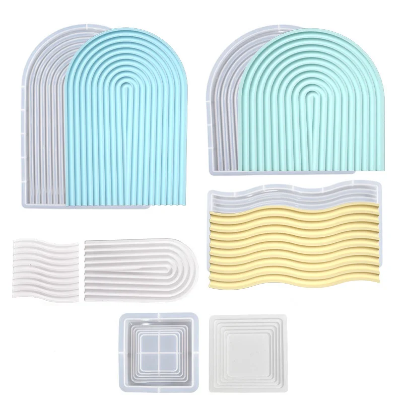 Wholesale Home Decoration DIY Fruit Plate Dish Tray Crystal Plaster Epoxy Resin Silicone Mold