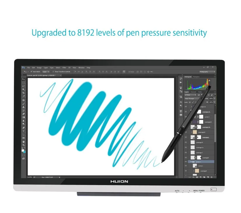  Huion GT-220 21 5 Дюймов графический планшет для рисования/монитор Цифровой искусство ЖК рисунок пером