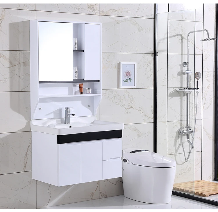 KD-BC134W Chaozhou Factory Commercial Cheap Vanity Bathroom Sinks for Sale Hand Made Wooden Cabinet Furniture