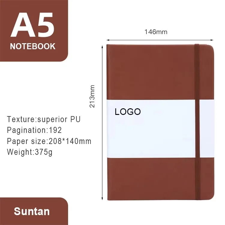 2024 Custom Bulle,T Journal With Logo Dotted Pages Leather Notebook Journal A5 Pocket Folder