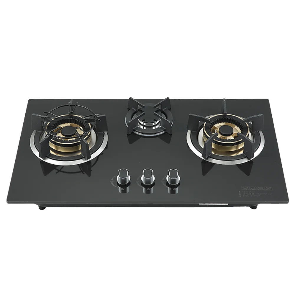 3-Burner Gas Stove with Tempered Glass Induction Cookers Product Type