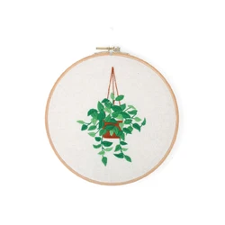 Green Plant Embroidery DIY Kit