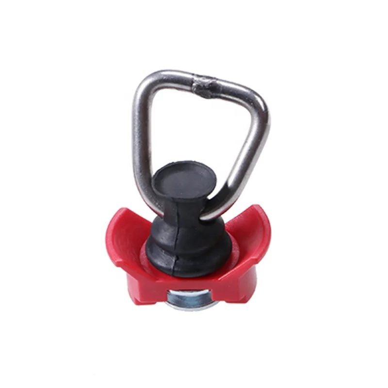 L-Track Fittings Plastic Color Single Stud Fittings With D Ring Airline Cargo Fixing Hooks