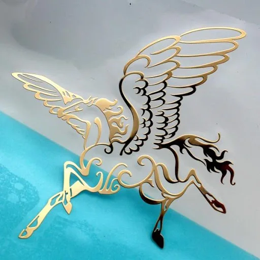 Metallic clear transparent chrome transfer sticker label brand metal plate nameplate 3D adhesive metal logo stickers