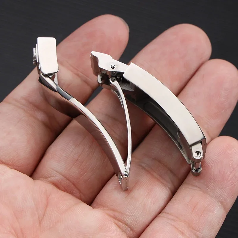 9mm Watch Band Glide Clasp for R-olex DAYTONA SU-BMARINER GMT Yacht-Master Stainless Steel Fine-tuning Pull Button Watch Buckle