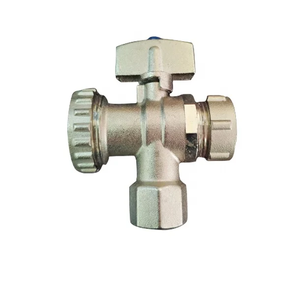 Brass 3 way Hot Cold Water Inlet Valve for Mixing Faucet Bidet suction control valve