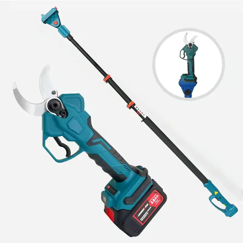 Long Reach Electric 21V Lithium Battery Power Cordless Pole Pruner Pole Scissor Pruning Shears with Extension Pole