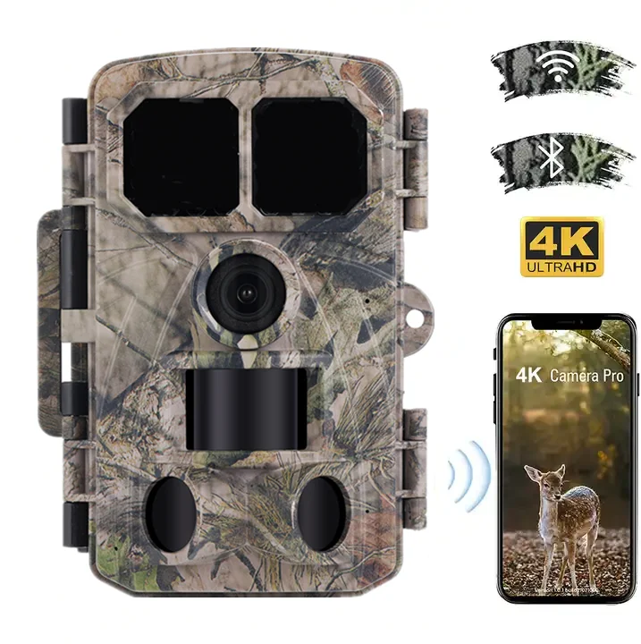 BSTCAM Wildlife Monitoring  4K Wifi Bluetooth Hunting Camera  App Live View Control Remote wifi trail motion camera wireless