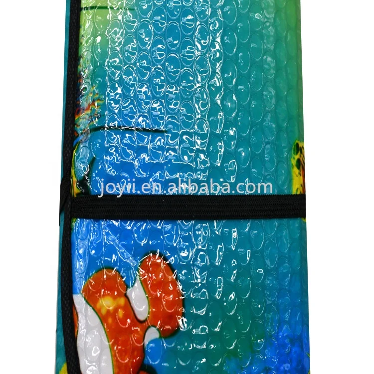 Folding car front windshield sun shade with pouch for customized logo automotive window blinds car front windscreen sun shade