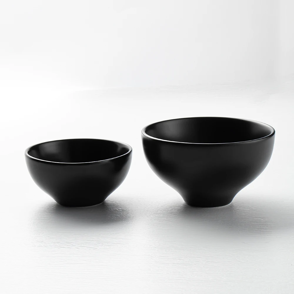Wholesale luxury porcelain dinner sets ceramic matte black dinnerware