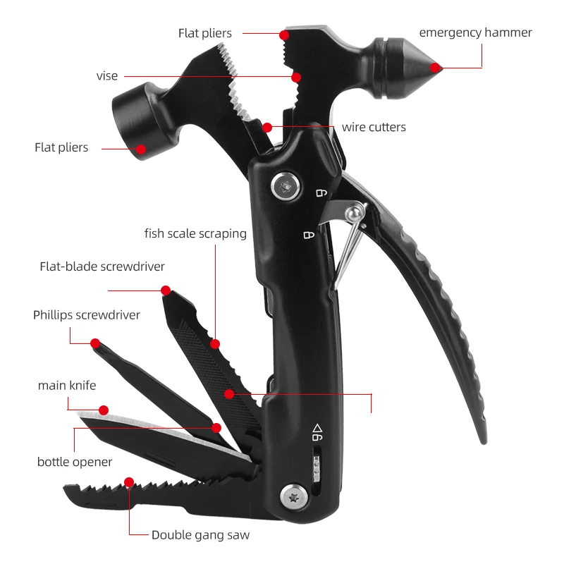 High Quality Portable Multi Tools Survival Claw Hammer