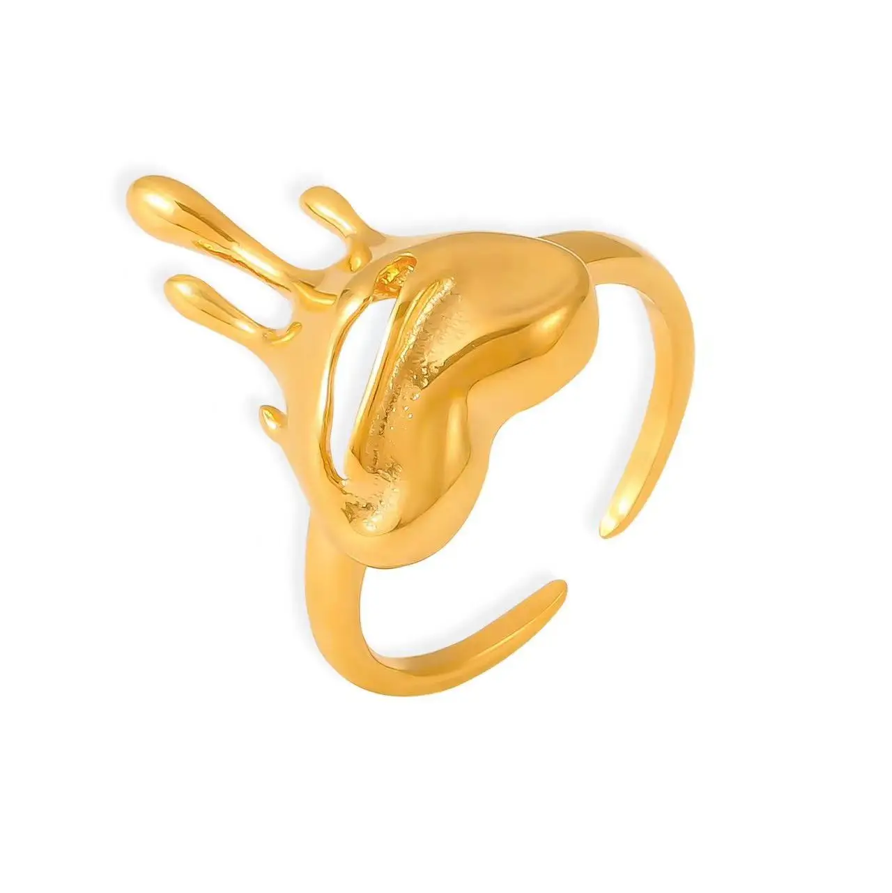 Europe United States vintage 18k gold love melting rings trend jewelry earrings wholesale ring