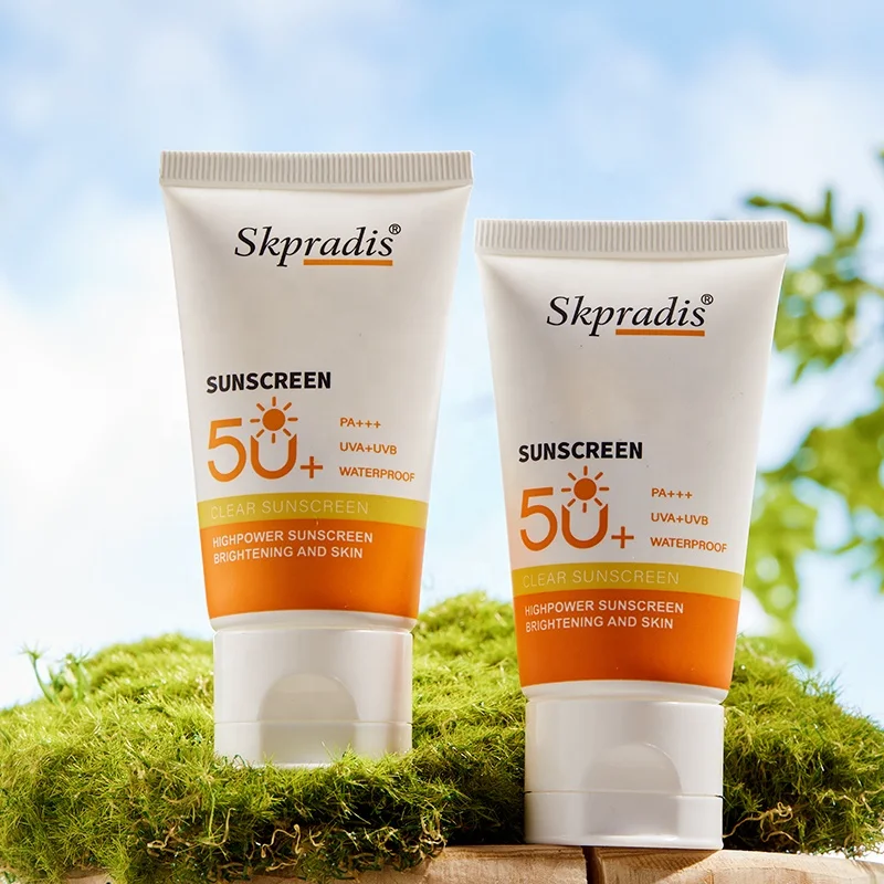 Fashion Plastic Tube 50 ML SPF 50  Natural Organic Mineral Moisturizing Sunscreen Creams For Woman